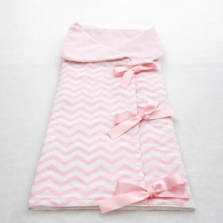 Manta / Envelope para Bebé - rosa Chevron