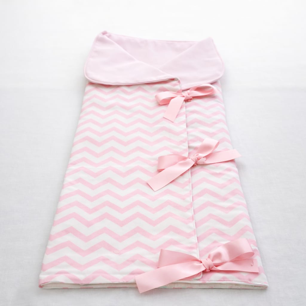 Manta / Envelope para Bebé - rosa Chevron
